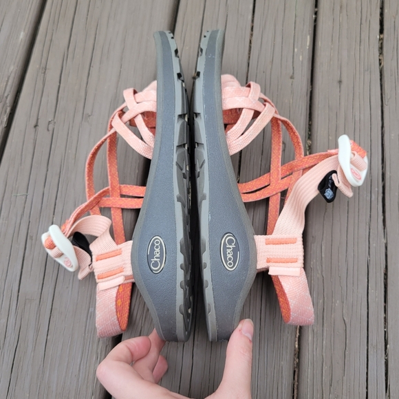 Chaco ZX/2 Unaweep Espiga Peach Classic Strappy Vibram Sole Hiking Sandals 9 - Picture 3 of 9